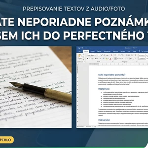 Kvalitný a rýchly prepis audia alebo textu do Wordu