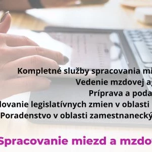 Spracovanie miezd - mzdové účtovníctvo