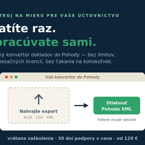 Vyvinem vám vlastný nástroj na automatizovaný import dokladov do Pohody