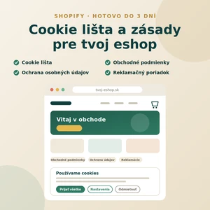 Cookie lišta a obchodné podmienky pre tvoj Shopify eshop