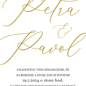 Rýchla pozvánka na svadbu 