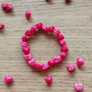 Náramek srdce červené