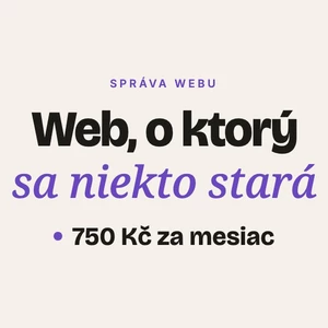 Mesačná správa vášho webu s úpravami a hostingom