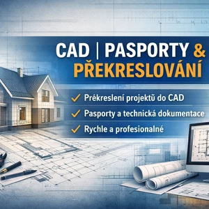Práce v autocadu pasporty překreslení úpravy 