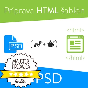 Tvorba web stránok - responzívna HTML šablóna z PSD