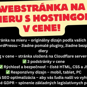 Moderná webstránka na mieru vrátane hostingu rýchla bezpečná a bez WordPressu