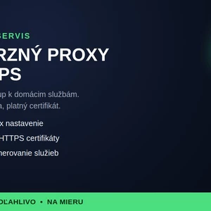 Nastavím reverzný proxy a HTTPS pre domáce služby