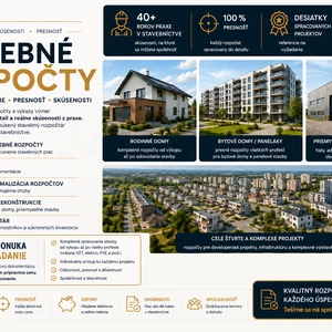 STAVEBNÉ ROZPOČTY • VÝKAZY VÝMER • ROZPOČTÁR • 40+ ROKOV