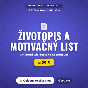 Napíšem profesionálny životopis CV a motivačný list na mieru