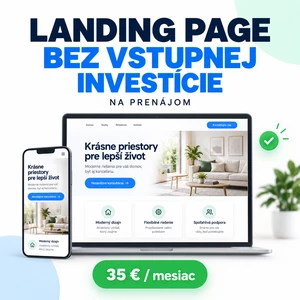 Landing page vytvorený s pomocou AI za 35 € mesačne