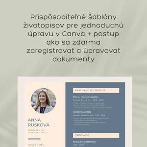 CV šablóny a Ebook pre absolventov aj mamičky po materskej ako napísať CV