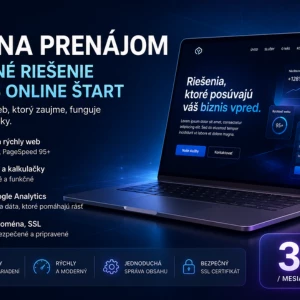 Vytvoríme vám moderný Landing Page jednostránkový web na kľúč pre super štart