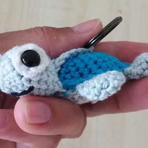 Háčkovaná želvička modrá