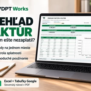 Dodám prehľad faktúr a nezaplatených platieb pre Excel a Tabuľky Google