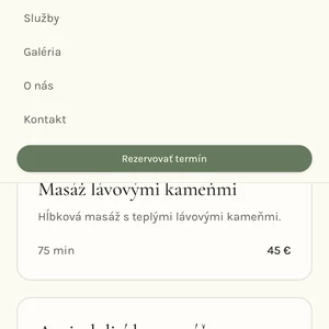 Moderná webstránka s plne automatickým rezervačným systémom