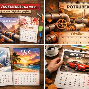  Originálny nástenný kalendár na mieru A3 vlastný motív vlastná grafika