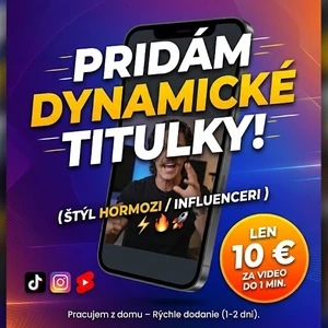 Pridám moderné a dynamické titulky do vašich videí Reels/TikTok/Shorts