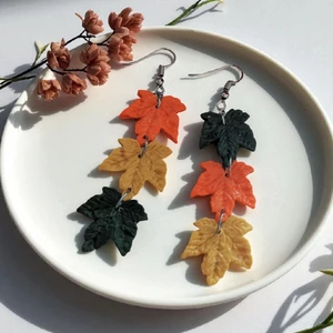 Polymérové náušnice Jesenné lístie