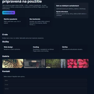 Spravím statickú web stránku