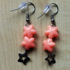 Náušnice hvězda lososová