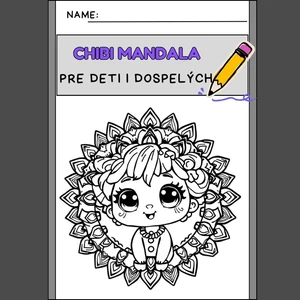 Omaľovánka - e-book na vytlačenie CHIBI