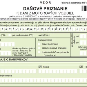 Vyhotovím Danove priznanie k dani z motorových vozidiel
