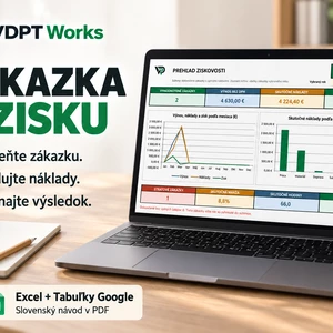 Dodám plánovač zákaziek a zisku pre Excel a Tabuľky Google