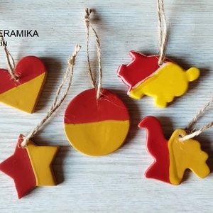 Keramická sada ozdob 5ks - sada16