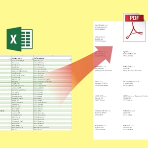 Tlač menoviek štítkov z Excelu do PDF