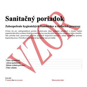 Vypracujem sanitačný poriadok pre Vašu prevádzku