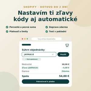 Nastavím zľavy v Shopify - zľavové kódy a automatické zľavy