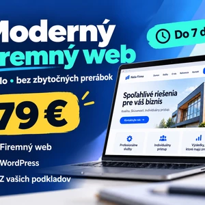 Vytvorím jednoduchú firemnú webstránku rýchlo a lacno