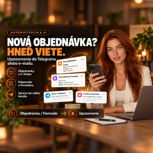 Pošlem každú novú objednávku alebo formulár z webu do Telegramu alebo e-mailu