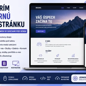 Vytvorím modernú jednostránkovú HTML webovú stránku