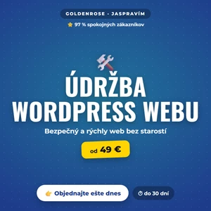 Mesačná údržba a podpora WordPress webu – aktualizácie zálohy a opravy