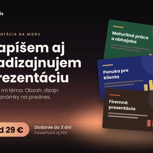 Napíšem aj nadizajnujem prezentáciu — stačí mi téma