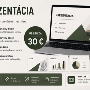 Ja spravím kompletné podklady k prezentácii k obhajobe