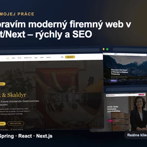 Ja spravím moderný firemný web v React Next rýchly a SEO