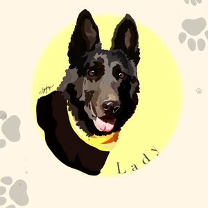 Personalizovaný digitálny portrét psa - Premium Paw