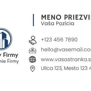 Originálny návrh obojstrannej vizitky