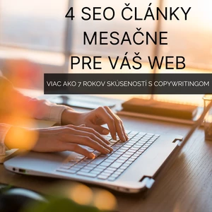 Napíšem 4 SEO články mesačne pre váš web 