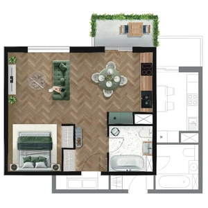 já udělám Farebný 2D pôdorys na mieru