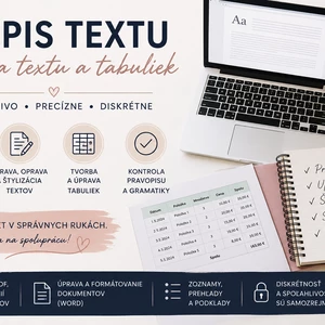 Prepis a Úprava textu a tabuliek