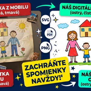 Ja spravím profesionálnu digitalizáciu a vektorizáciu detskej kresby