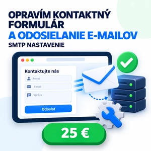 Opravím kontaktný formulár a odosielanie e-mailov cez SMTP