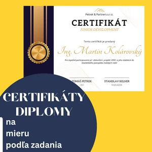 Vytvorím grafické prevedenie CERTIFIKÁTU alebo DIPLOMU na mieru Vašej predstave