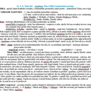 Maturitné témy - slovenský jazyk a literatúra