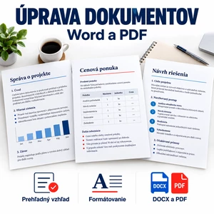 Ja spravím úpravu a formátovanie dokumentu vo Worde a PDF
