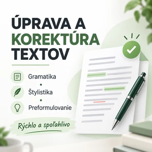 Upravím opravím a predoemulujem váš slovenský text 