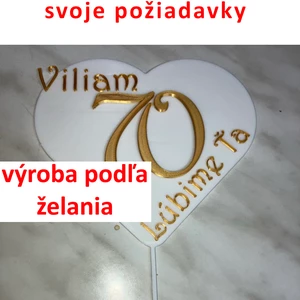 personalizovaný zápich na tortu